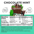 Power Crunch Protein Wafer Bars, High Protein Snacks with Delicious Taste, Chocolate Mint, 1.4 Ounce (12 Count)