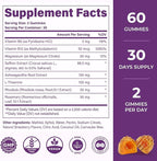 Saffron Supplements Gummies, 88.5mg Pure Saffron Extract with Ashwagandha L-Theanine Rhodiola Rosemary Magnesium Vitamin B6 B12 for Mood Focus Support Adults Kids - 60 Count
