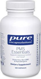 Pure Encapsulations PMS Essentials | Hypoallergenic Supplement Supports Menstrual Comfort, Fatigue, and Helps Lessen Cravings* | 120 Capsules
