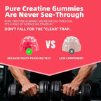 Allcoovita Creatine Monohydrate Gummies 5g for Men & Women. Boost Focus,Strength, and Endurance, Anti-Melting Formula, Vegan, Gluten-Free, Non-GMO,(Peach 120 ct)
