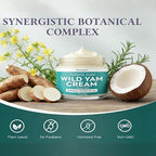 Wild Yam Cream infused with Evening Primrose - Botanical Wild Yam Root Balm for Women's Midlife Wellness – Menopause, Hormone Balance & Nighttime Comfort, Non-Greasy Cream – 2 Oz (Unscented)