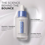 L'Oreal Paris Collagen Moisture Filler Moisture Bounce Face Serum, Glow Serum with Collagen, Glycerin, and Squalane for Bouncy, Radiant, Hydrated Skin, Includes Sample