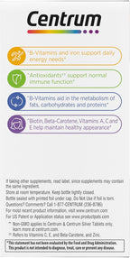 Centrum Multivitamin for Women, Multivitamin/Multimineral Supplement with Iron, Vitamin D3, B Vitamins and Antioxidant Vitamins C and E, Gluten Free, Non-GMO Ingredients - 65 Count
