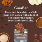 CuraBar Protein Bars – 17g Protein, Low Carb, Gluten Free, Dairy Free, Healthy Snack, Seed Oil Free, No Artificial Ingredients, 12 Count, Chocolate Sea Salt