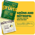 Nutrops Sugar-Free Lions Mane Mushroom Gummies for Adults, Functional Nootropics, Herbal Brain Supplement for Energy, Brain Health, Cognitive, Memory & Focus, Reishi, Chaga, Cordyceps - 28 Day Supply