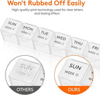 Lifewit Monthly Pill Organizer, 28 Day Pill Box, 4 Weeks One Month Vitamin Cases, Large Compartments Medicine Organizer for Fish Oils, Supplements, 28 Grids, Clear