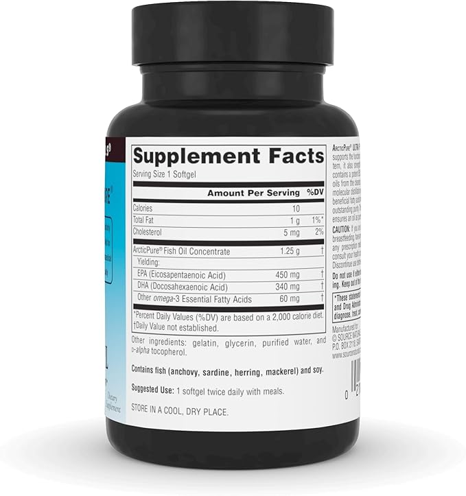 Source Naturals ArcticPure Ultra Potency 850 mg Omega-3 Fish Oil - 30 Softgels