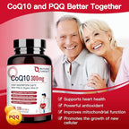 NATURE TARGET CoQ10-300mg-Softgels + PQQ with Organic-Olive-Oil - High Absorption-Coenzyme-Q10 - Antioxidant-for-Heart-Health and Immune Support, Energy Production, 120 Servings