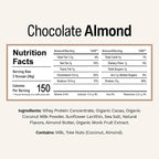 Rise Grass-Fed Whey Protein Powder - Sample Chocolate Almond | 25g Protein No Artificial Flavors, Colors, or Preservatives - Sugar Free, Gluten-Free, Soy Free (Single Serving)