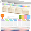 55 PCS Protein Powder Travel Container Set, Reusable Supplement Pouches with 14 Single-Dose Bags, 3 Large Zip Bags&30 Disposable Bags, Portable Storage with Funnel&Scoop for Gym, Travel, and Work