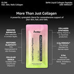 BeMe Liquid Collagen for Women — 2,500mg Hydrolyzed Bovine VERISOL Collagen Peptides Drink — Biotin, CoQ10 & Vitamin C Collagen Supplement for Hair, Skin & Nails — Strawberry, 30 Sachets