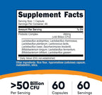 Nutricost Probiotic Complex - 50 Billion CFU, 60 Capsules - Probiotic for Men and Women - Vegetarian Capsules, Non-GMO, Gluten Free