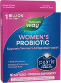 Nature's Way Women's Probiotic Pearls, Supports Vaginal and Digestive Health*, 1 Billion Live Cultures, Protects Against Occasional Bloating & Constipation*, Easy-to-Swallow Softgels, 90 Count