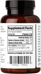 Santa Cruz Paleo Magnesium + Potassium Caps, Supplement for Men and Women, Paleo, Keto, Sugar & Gluten Free, Magnesium Glycinate 166mg and Potassium Citrate 38mg per Serving, American Made, 120 Caps