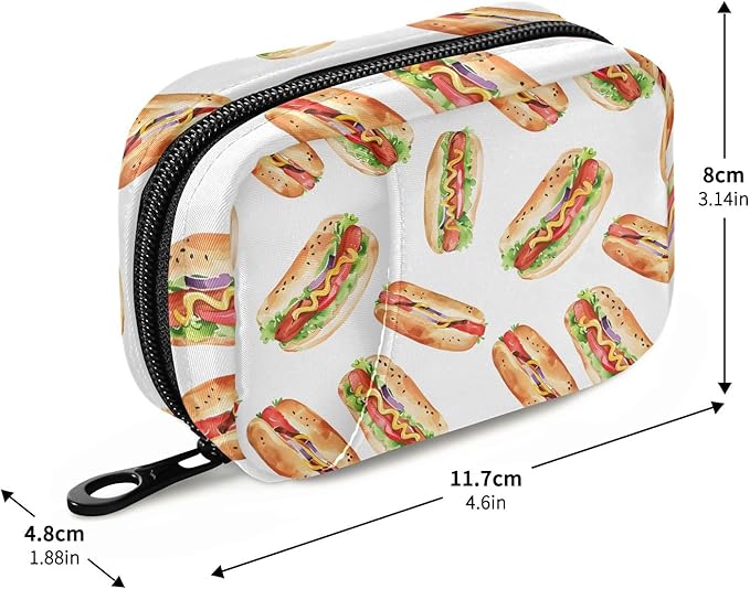 Hotdog Weekly Medicine Pill Organizer Travel Pill Case Box Holder Container Small for Vitamin Supplement
