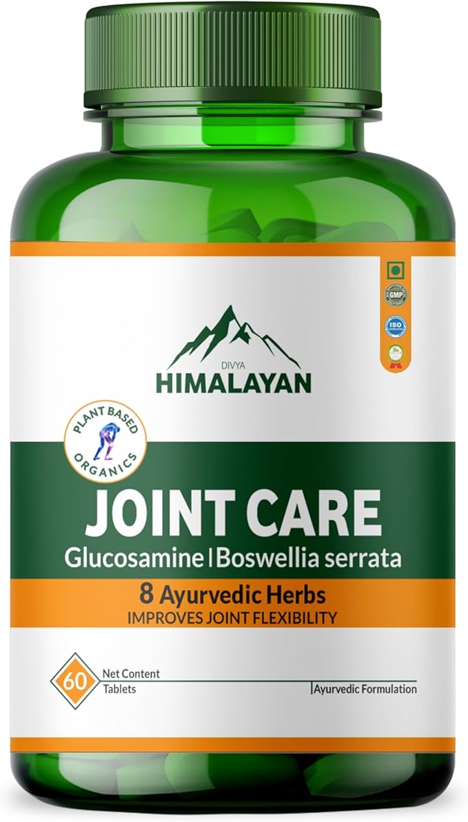 Divya Himalayan Plant-Based Joint Care Supplement, 60 Tablets, Improves Joint Flexibility, Strengthen Muscles | Supports Mobility for Men Women Old Age - 60 Joint Support Tablet