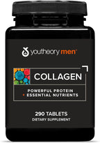 Youtheory Men’s Collagen - 5,000 mg Hydrolyzed Collagen Peptides - with Amino Acids, Vitamin C, & Natural Ingredients - Supports Joint, Muscle, Hair & Nail Health* - 290 Tablets (48-Day Supply)