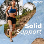 Sparthos Knee Brace - Heavy-Duty Hinged Support for ACL, MCL, Meniscus Tear, Arthritis Pain - Open Patella - 4-Strap Adjustable, For Men & Women, Check Size Chart (Beige-XXL, Fits 18½-22″ Thigh)