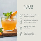 Luxmi Estates Peach Mint Tea with Cinnamon Ginger Hibiscus, 50 cups (100g/3.5oz) | Caffeine-Free