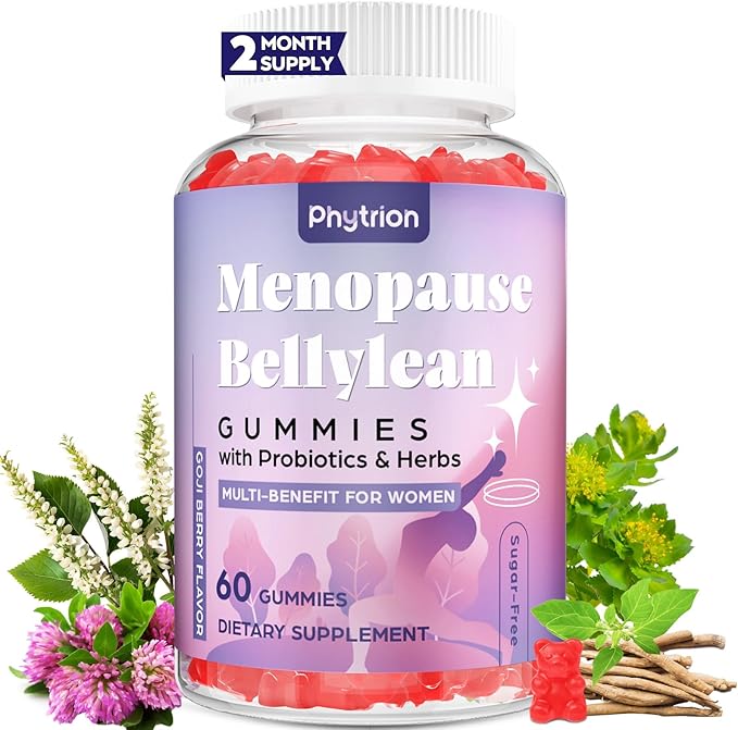 Menopause Supplements for Women, Sugar-Free, 16-in-1 Menopause Relief with Black Cohosh & Ashwagandha, 20 Billion CFU Probiotics, Hormone Harmony for Women, Night Sweats & Mood Swings, 60 Gummies