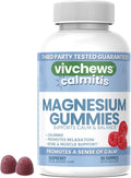 Calmitis Magnesium Gummies – Supports Calm & Balance, Magnesium Citrate, Natural Raspberry Flavor, Fruit Pectin Based, Gelatin-Free, Vegan, No Artificial Colors, Flavors or Sweeteners, 60 ct