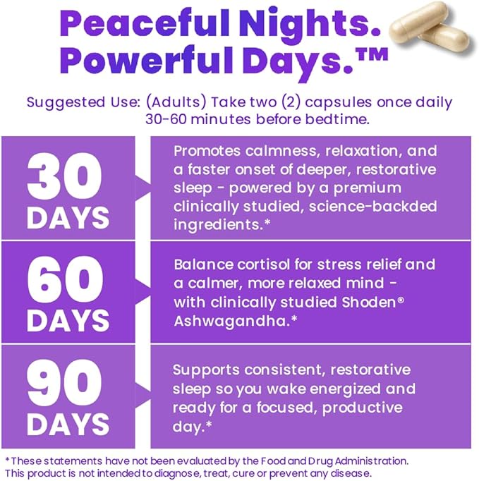 DormiOn™ Sleep + Restore + Stress Supplement | Herbal Sleep Aid for Women & Men | No Melatonin, Non-Habit Forming | Ashwagandha, GABA, Valerian & Magnesium | Vegan, 60 Capsules