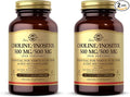 Solgar Choline/Inositol 500 mg/500 mg,100 Vegetable Capsules-Energy Metabolism,Liver Health,Essential for Brain&Nerve Function-Non-GMO,Vegan,Gluten Free,Dairy Free,Kosher-50 Servings,(Pack of 2)