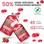 Magnesium Glycinate Gummies 1000mg, High Absorption Sugar Free Magnesium Potassium Supplement for Relaxation, Stress Relief, and Sleep Support for Adults & Kids - 90 Raspberry Gummies