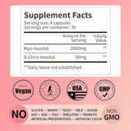 Myo-Inositol & D-Chiro Inositol (40:1 Ratio) - Supports Cycle Regularity & Ovarian Function - 240 Capsules, 60-Day Routine Bundle