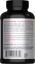 NeoCell Biotin Complex Hair, Skin & Nails | 90 Capsules | with BioActive Keratin Peptides and Alpha Lipoic Acid | Radiance-Infused Formula