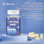 L Tryptophan Gummies 500mg, with Trehalose, for Natural Relaxation & Serotonin Support, for Adults & Kids, Non-GMO, Vegan, Gluten Free, Grape Flavor, 60