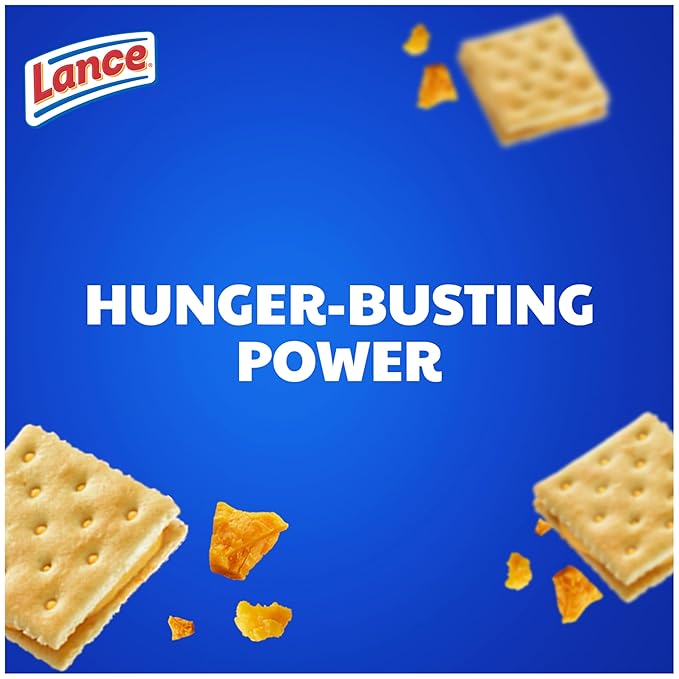Lance Sandwich Crackers, Captain's Wafer Grilled Cheese, 10 Individual Packs, 6 Sandwiches Each