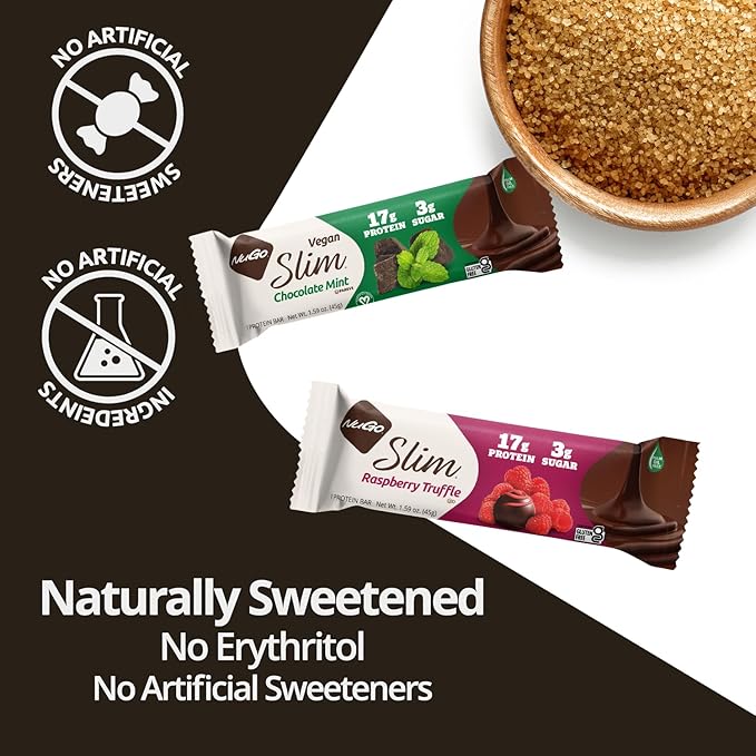 Nugo Slim Dark Chocolate Toasted Coconut, 16g Vegan Protein, 3g Sugar, 7g Fiber, Low Net Carb, Keto Friendly, Gluten Free, 24 Count