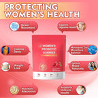 Vaginal Women Probiotic, Feminine Balance pH Gummies for Healthy Odor, Yeast Balance & Flora + Vitamin C for Immune Support -Cranberry Probiotics