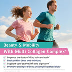 Innate Vitality Multi Collagen Peptides, Type I, II, III, Vitamin C, Biotin, Hyaluronic Acid & Turmeric, 2025mg Hydrolyzed Collagen for Women & Men, Skin, Hair & Nail Support, 120 Capsules