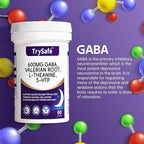 600mg GABA Sleep Aid* for Adults with 200mg Valerian Root, 100mg L-theanine, 60mg 5-HTP | Helps The Body Ease Into Sleep* & Maintain Deep Restful Sleep*, 60 Capsules, 30 Day Supply