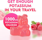 Potassium Gummies, Potassium Chloride for Adults, Sugar-Free Potassium Supplement Gummies Support Electrolyte Balance for Women & Men, Raspberry Flavor, 60 Count