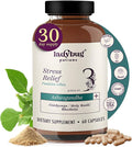 Organic Mood Pills - 60 Capsules Organic Ashwagandha Supplements for Women and Men, Ashwagandha Root Capsules with Cordyceps, Holy Basil & Rhodiola, Reduce Stress, Boosts Mood and Cognitive Function