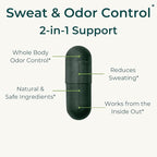 Body Odor & Sweat Support Supplement – Sage Extract & Chlorophyll – Natural Internal Deodorant & Perspiration Aid (60 Vegan Capsules)