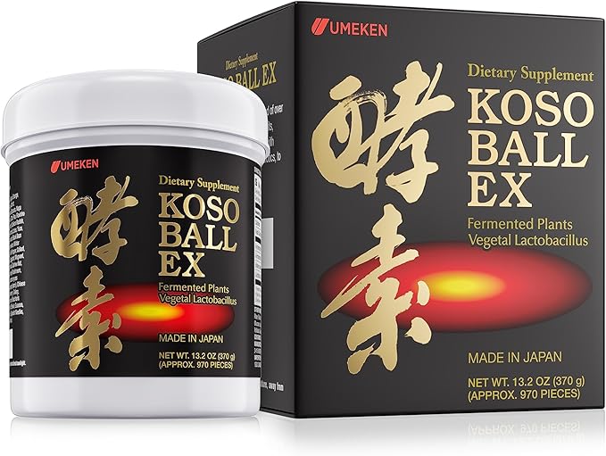 Umeken Koso Ball EX-New Fermented Fruits and Vegetables Extract Containing Enzymes. Chewable Tablets Made in Japan