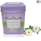 Organic Sleep Blend Herbal Tea - 50 Packets - Natural Chamomile, Peppermint, Fennel And Tulsi Teabags - USDA Certified 100% Non-GMO - Decaffeinated Designer Gift Tin