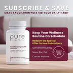 Saccharomyces Boulardii Probiotics 10 Billion CFU Made in USA | No Fillers Patented Strain: Lynside CNCM I-3799 Probiotics for Men and Women | Pure TheraPro Rx, Pharma Grade 120 Count