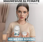 Magnesium Glycinate 400 MG per Serving 100% Chelated for High Absorption, Gentle On Stomach, Non-GMO, 90 Vegetarian Capsules