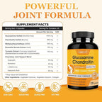 ZEBORA Glucosamine Chondroitin, Joint Supplements for Women/Men, with MSM, Turmeric, Joint Support Supplement, Shellfish-Free, 120 Capsules