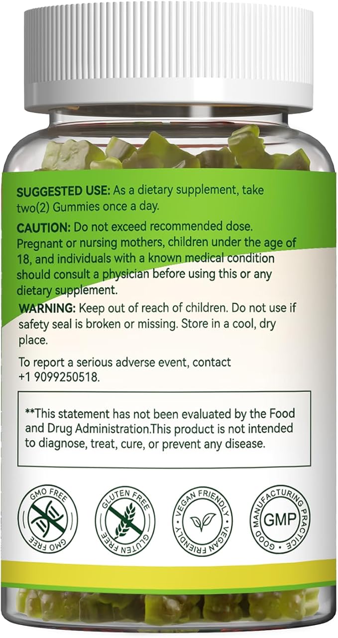 2 Pack Valerian Root Gummies 2000mg, Valerian Root Extract for Relaxation & Mood Support, Herbal Supplement for Kids & Adults, Vegan, Apple Flavor, 120 Count