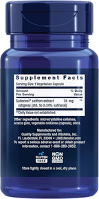 Life Extension Optimized Saffron,Saffron Extract,Saffron-Supplement that Helps You Fight The urge to Snack,Non-GMO,Gluten-Free,Vegetarian,60 Vegetarian Capsules,(Pack of 2)