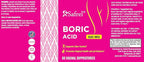Safrel Boric Acid Vaginal Suppositories - 100% Pure Made in USA - Intimate Health Support, Vaginal Health and pH, Odor Control (60 Count)