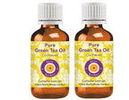 Deve Herbes Pure Green Tea Oil (Camellia sinensis) Natural Therapeutic Grade Cold Pressed (No-Fragrance) (Pack of Two) 100ml X 2 (6.76 oz)