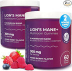 DR. MORITZ Lions Mane Gummies for Adults and Kids 4+ - Mushroom Gummies with 12-in-1 Blend Including Reishi & Chaga - Lions Mane for Kids and Adults - No Sugar Added, Non-GMO (120 Count)