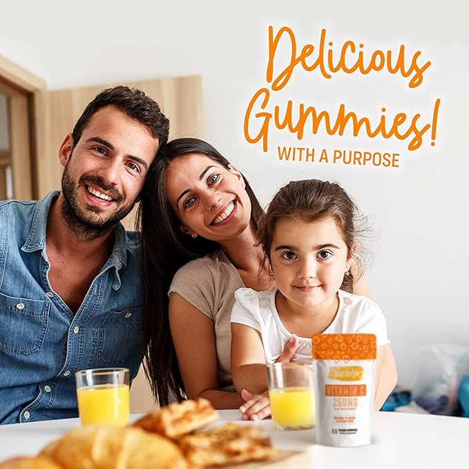 Smart for Life Vitamin C Gummies - Plant-Based Vegan Vitamin C Gummies Natural Orange Flavor - Immune Support Gummies for Adults and Kids - Non-GMO - Dietary Supplement - 30 Count